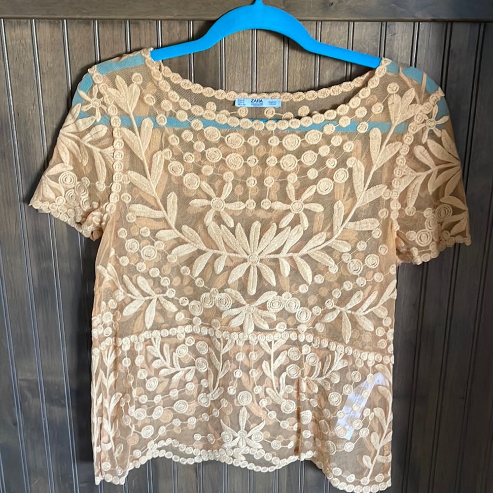 ZARA sheer top